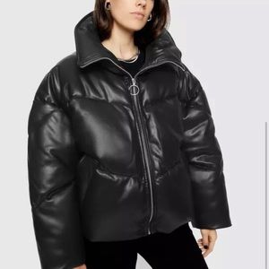 Rebecca Minkoff Faux Leather Puffer Jacket